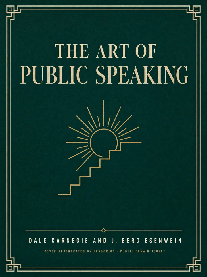 The Art of Public Speaking book cover by Dale Carnegie and J. Berg Esenwein