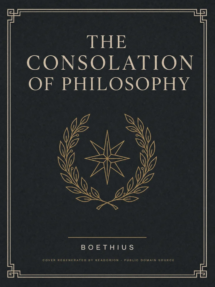 The Consolation of Philosophy book cover by Boethius